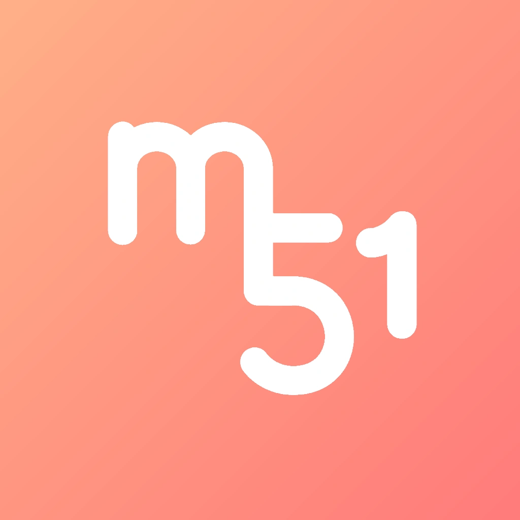 M51 logo — Peach