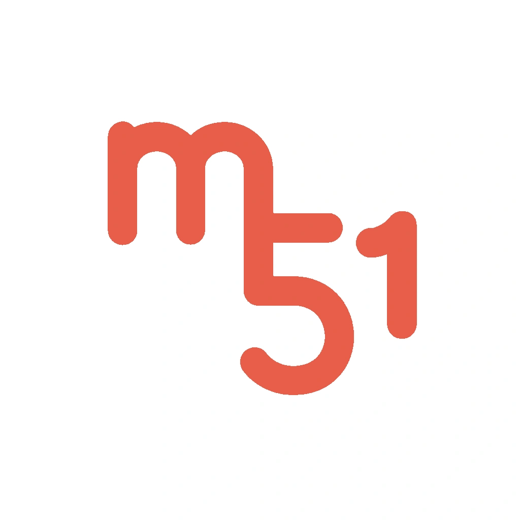 M51 logo — White